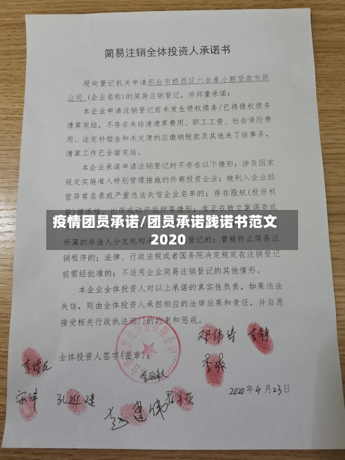 疫情团员承诺/团员承诺践诺书范文2020
