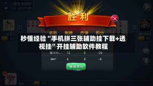 秒懂经验“手机拼三张辅助挂下载+透视挂”开挂辅助软件教程-第3张图片