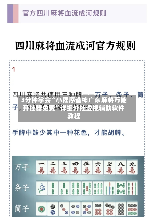 3分钟学会“小程序雀神广东麻将万能开挂器免费	”详细外挂透视辅助软件教程-第2张图片