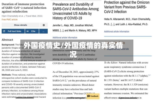 外国疫情史/外国疫情的真实情况