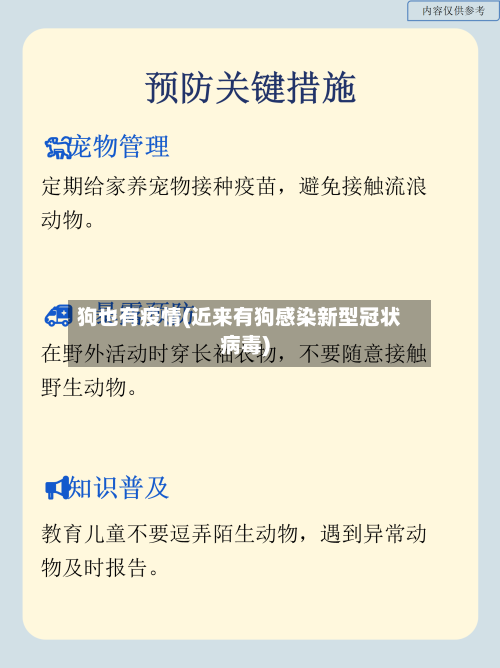 狗也有疫情(近来有狗感染新型冠状病毒)