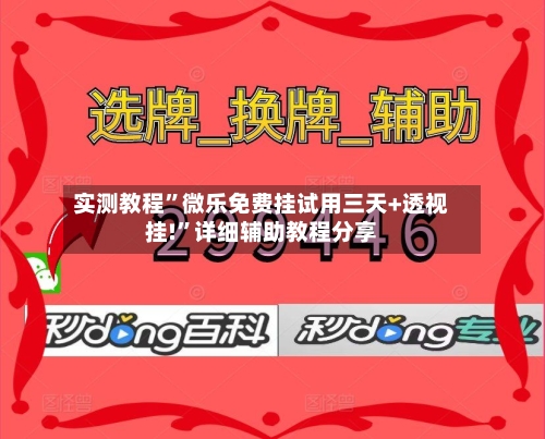 实测教程”微乐免费挂试用三天+透视挂!”详细辅助教程分享-第3张图片