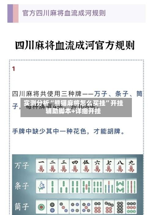 实测分析“熊猫麻将怎么买挂”开挂辅助脚本+详细开挂-第2张图片