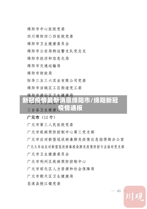 新冠疫情最新消息绵阳市/绵阳新冠疫情通报