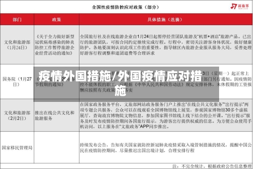 疫情外国措施/外国疫情应对措施-第2张图片