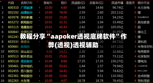 教程分享“aapoker透视底牌软件	”作弊(透视)透视辅助-第2张图片