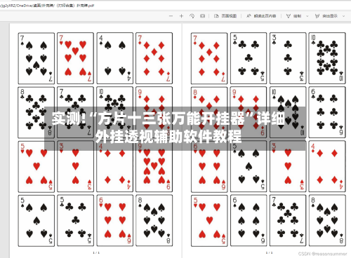 实测!“方片十三张万能开挂器”详细外挂透视辅助软件教程-第2张图片