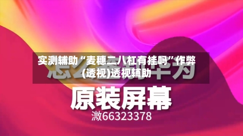 实测辅助“麦穗二八杠有挂吗”作弊(透视)透视辅助