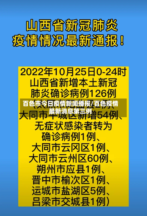 百色市今日疫情新闻播报/百色疫情最新消息第三例